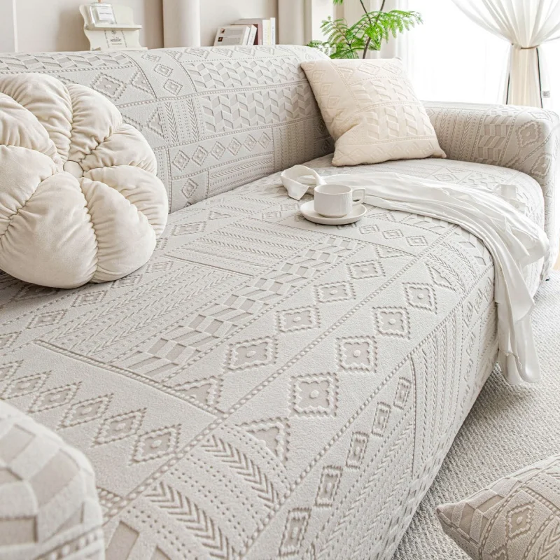 Fully Covered Stretch L Shaped Sofa Cover Chaise Longue Corner Couch Covers Anti-slip Elastic Sofa Mattress Furniture Slipcover