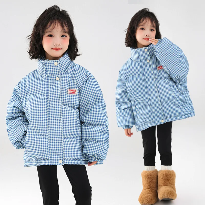 

Children Thicken Coat Girls Warm Parka Winter Cotton Padded Jackets Autumn Kids Long-sleeve Outerwear Teen Zipper Tops 5-14Y