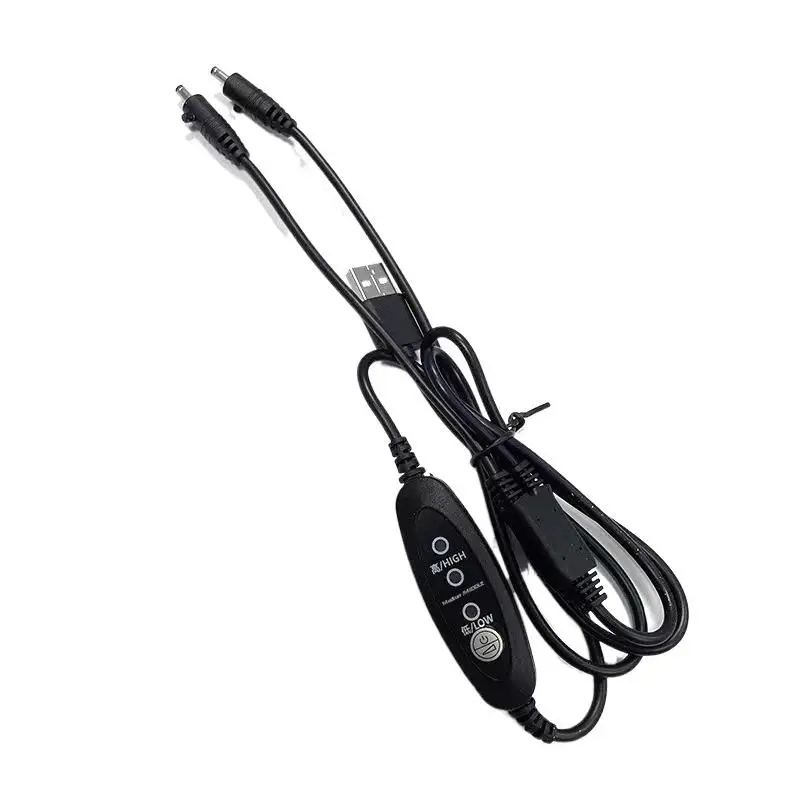New USB To DC Cable For 5V Cooling Fan Cord 3-Level Fan Speed Controller For Workwear Cooling Clothes Outdoor