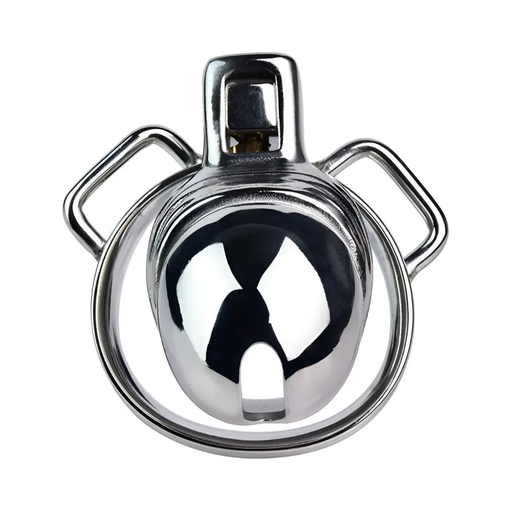 FRRK Male Chastity Cage Device Compatible with K10 Cock Rings with 2 Ears for Couple Penis Shape Cock Cage Erotic BDSM Sex Toys