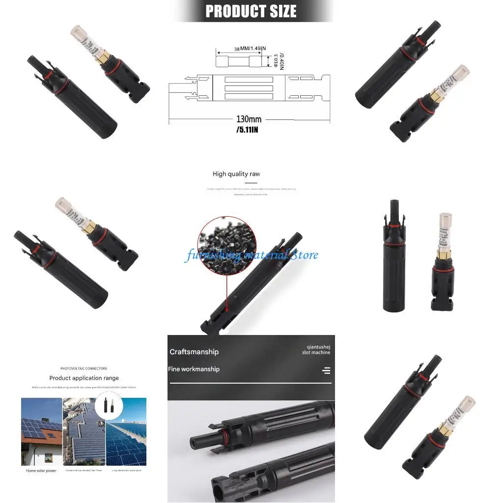 

Y5GD Photovoltaic Safety Fuses Connector Featuring Resistant PC Housing Fast Release Mechanism Stable Circuits Defense