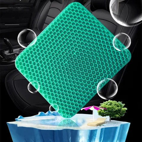 New Honeycomb Cooling Pad Ice Gel Seat Ass Cushion Breathable Non-Slip Durable Soft Comfortable Chair Cushion  Pressure Relief