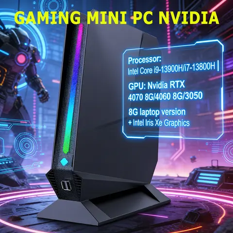 Hot Sale Gaming Mini PC F10 NVIDIA RTX 4070 4060 8G Intel i9 13900HX 13900H 12900H i7 13800H Windows 11 Desktop Computer WiFi6