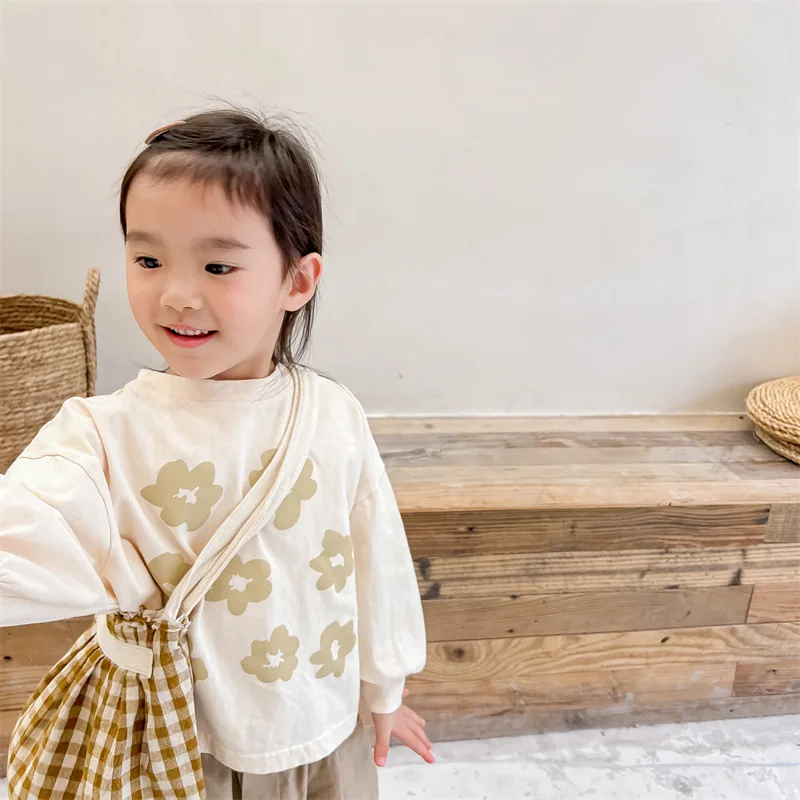 2025 New Children's Spring and Autumn Long-Sleeved T-Shirt for Boys and Girls Kids Sweatshirt Undershirt