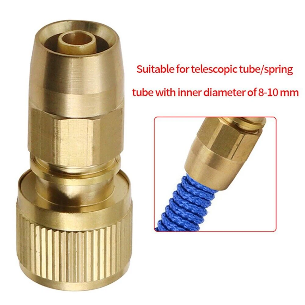 Adaptateur à connexion rapide en laiton anti-fuite, utilisé pour la réparation de tuyaux extensibles et pour l'entretien des systèmes d'irrigation de jardin