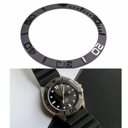 Black Matt Yacht-Master Ceramic Bezel Insert for MDV106-1A MDV106B-2A MDV106G Merlin Scale Ring Insert Replacement MOD