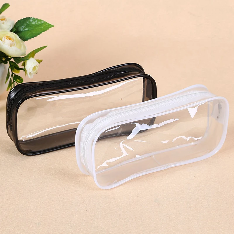 Soft Plastic Transparent Pencil Case Student Pvc Clear Pen Bag Transparent Bag