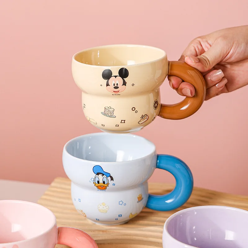 

300ml New Disney Cartoon Mickey Minnie Cup Home Office Cup Cute Cartoon Strawberry Bear Winnie The Pooh Coffee Cup Souvenir Gift