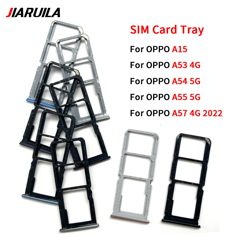 

Phone SIM SD Card Trays For Oppo A15 A53 A54 A55 5G A57 4G Phone SIM Chip Card Slot Holder Drawer Part