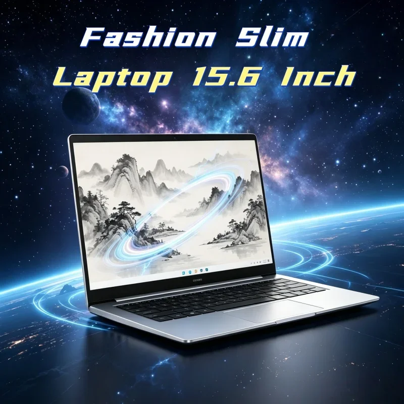 Fashion Lightweight 15.6 Inch Ultrabook Intel N95 32GB RAM 2TB SSD Windows 11 High Speed Notebook For Daily Office Casual Gaming