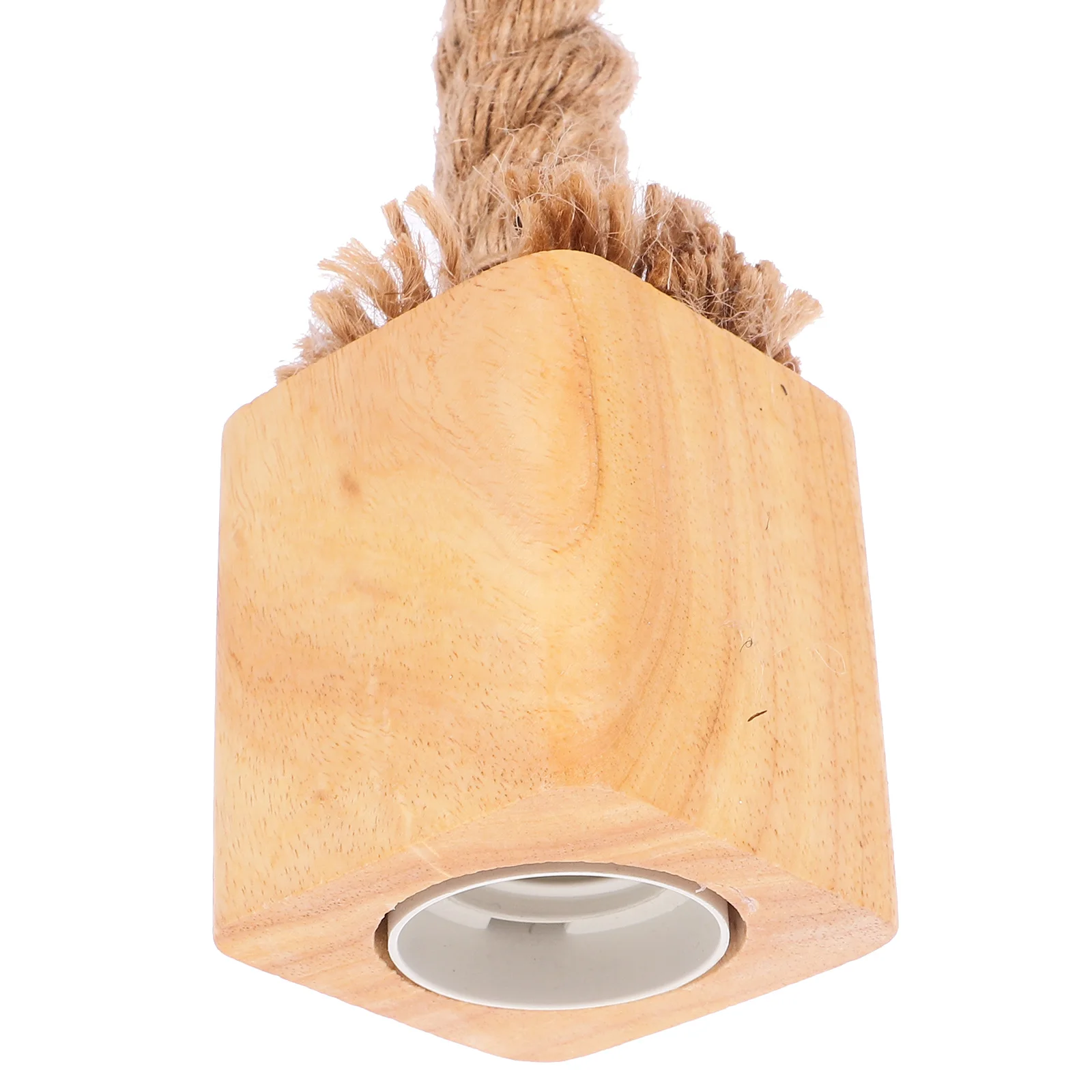

Retro Pendant Light Kit Hemp Rope Wood Lamp Holder Socket Cord Assembly without Bulb Base for Living Room Bedroom