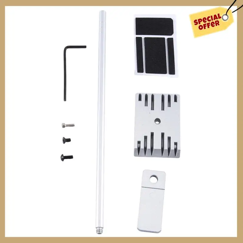 رف عرض من سبائك الألومنيوم لمحور SCX10 90046 Tamiya CC01 D90 D110 ملحق فضي