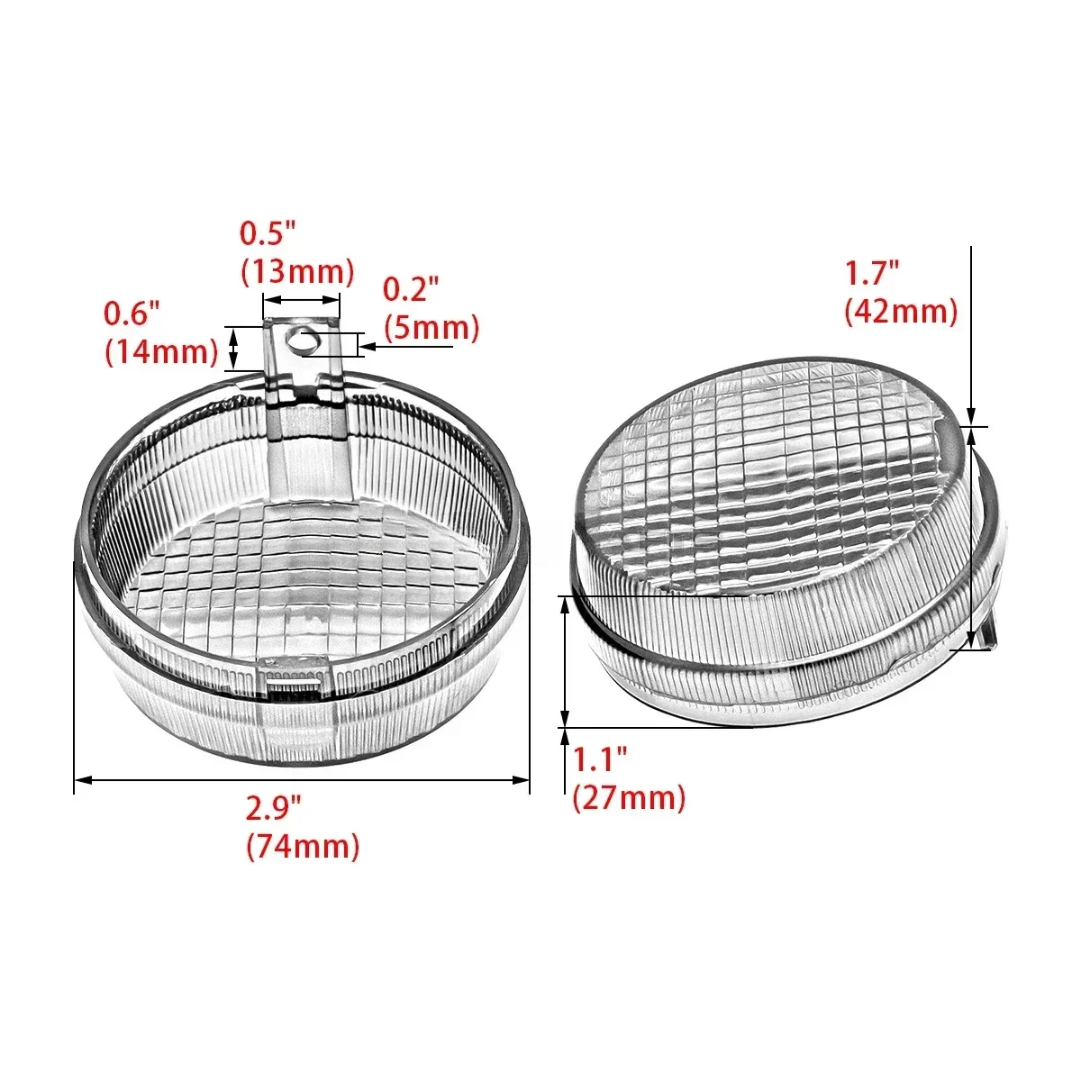For Honda VTX1300C R S T 2003-2009 VTX1800C F N T VTX1800R VTX1800S Fury Motorcycle Parts Turn Signals Indicators Lens Cover