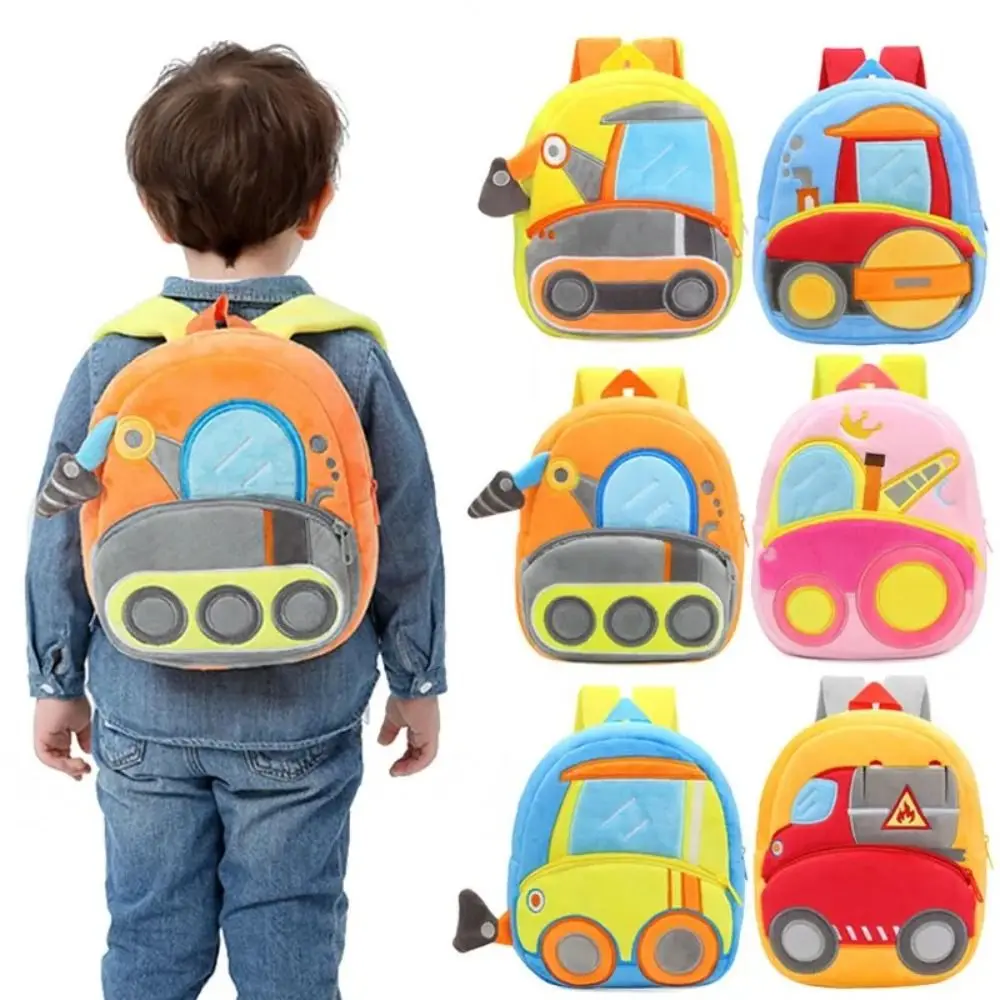 

2-4 Years Old Kids Engineering Backpack Plush for Kindergarten Primary School Kids Small School Bag Christmas Gift