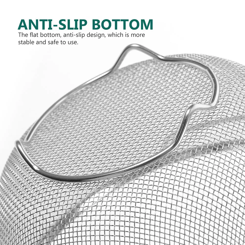

Stainless Steel Vegetable Basket Rice Strainer Kitchen Drainage Food Colander Mesh Sieve Wire Strainer Handle Fruit Vegetable