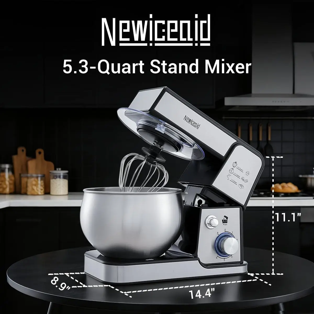 Stand Mixer 6 Speed 5 3QT Stainless Steel