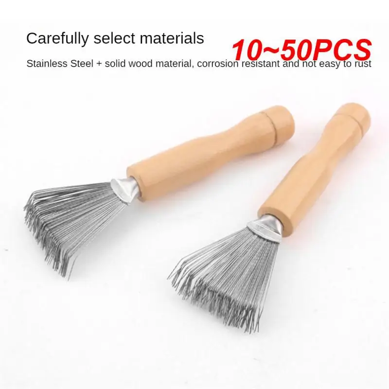 10~50PCS Efficient Cleaning Brush Easy To Carry Durable Metal Wire Ease Of Use Durable Hair Hygiene Cleaning Tools