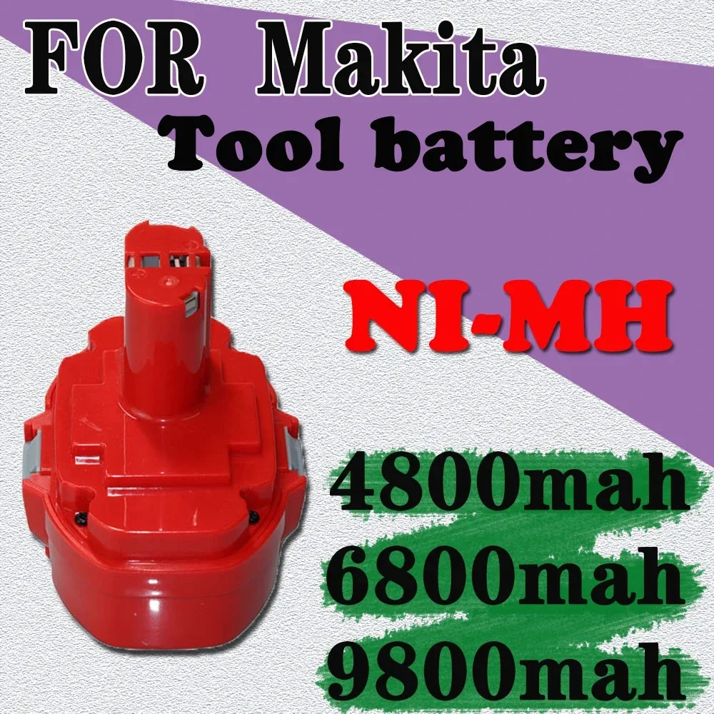 For Makita PA18 Replacement 18V 4800mAh-12800mAh Ni-MH Battery 1822 1823 1834 1835 192827-3 192829-9 193159-1 193140-2