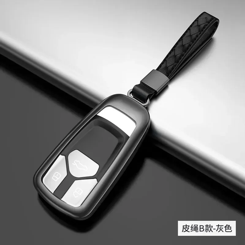 Aluminum Alloy Car Key Purse Case Keychain for New Audi A4L  Q5l / Q7 / A5 / A7 / A6L Fashion Metal Buckle for Men and Women