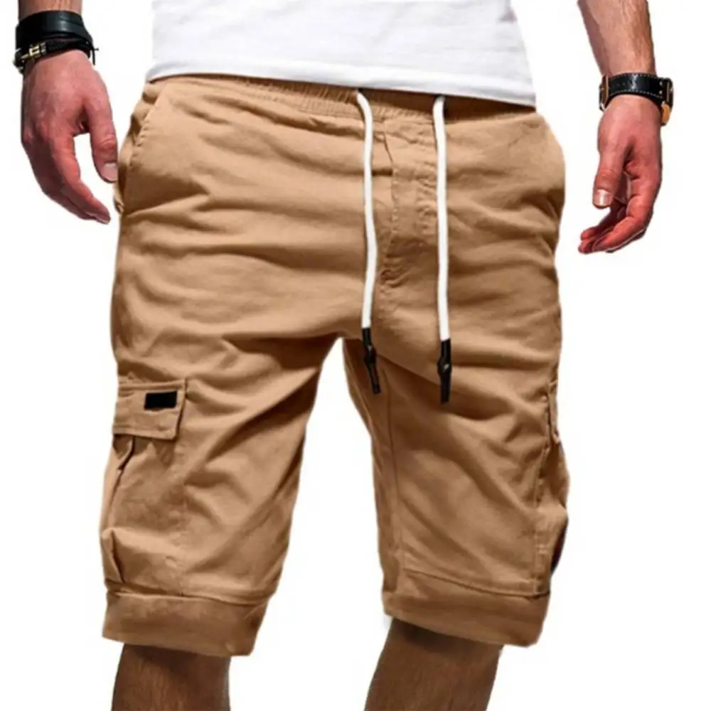 Men Shorts Cargo Sweatpants Casual Sports Drawstring Short Pants Fitness Running Training Trackpants Military Tactical Trousers