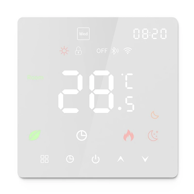 

WIFI Graffiti Touch Screen Heating Thermostat Smart Thermostat WIFI White 16A Electric Heating Easy Install Easy To Use