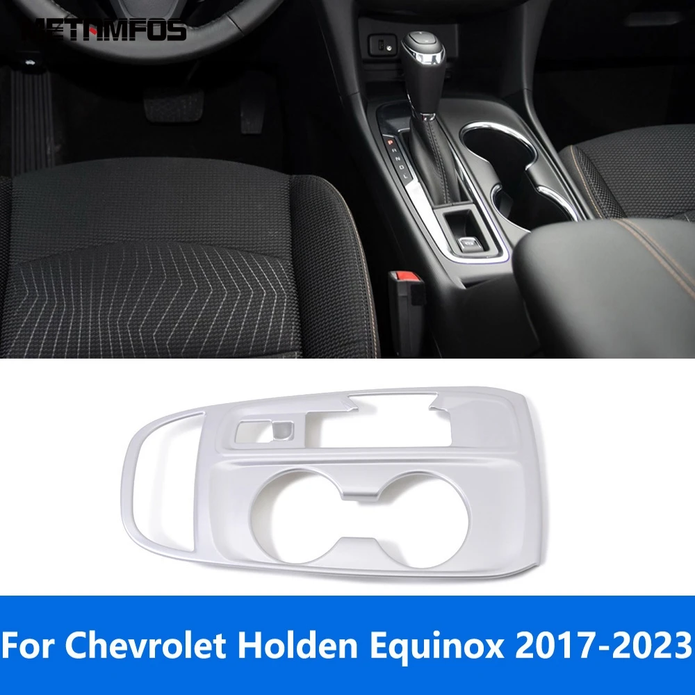 For Chevrolet Holden Equinox 2017-2021 2022 2023 Matte Gear Shift Box Panel Cover Trim Water Cup Holder Interior Accessories