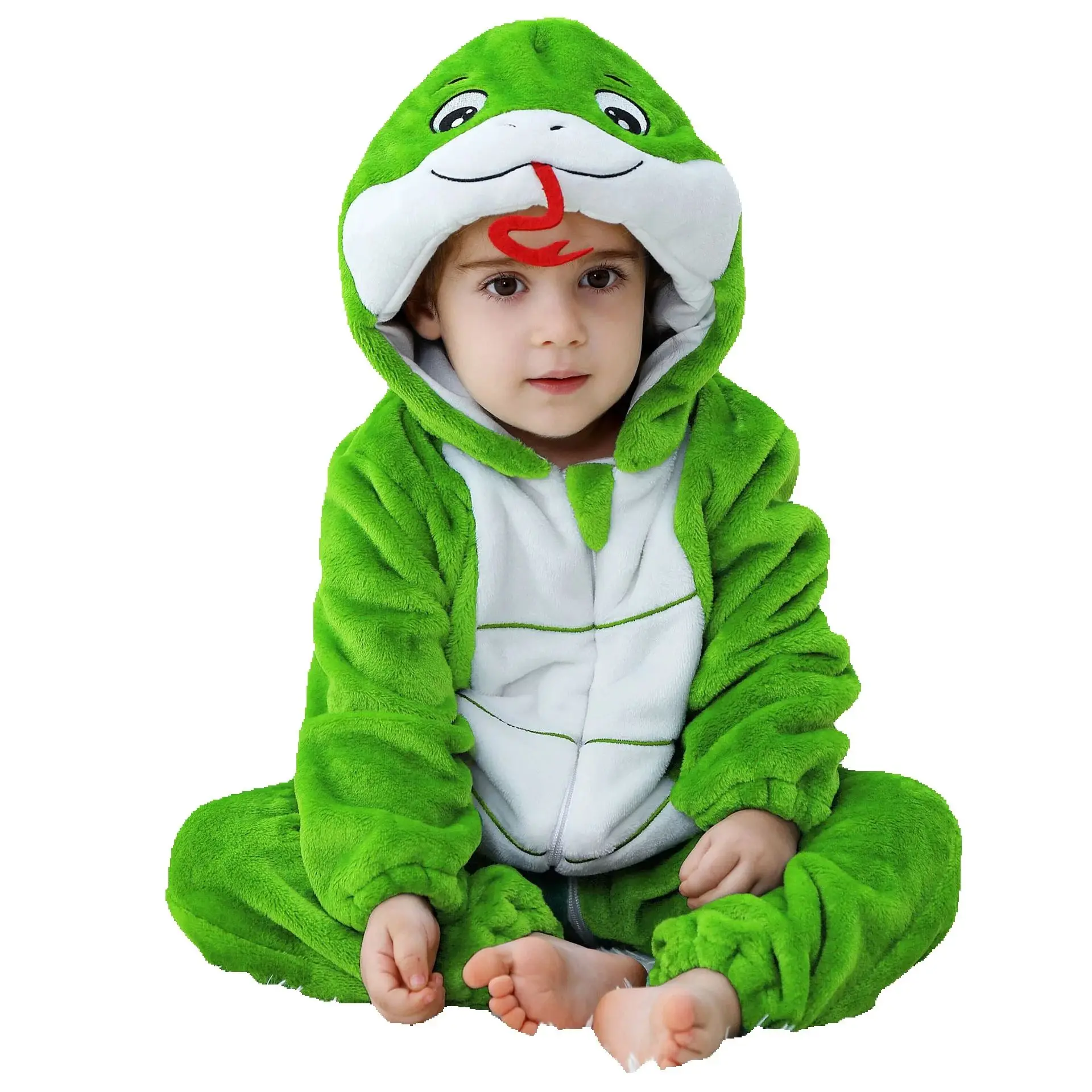 carnaval-halloween-infantil-e-crianca-macacao-flanela-em-forma-de-animal-pequena-cobra-verde-kapibala