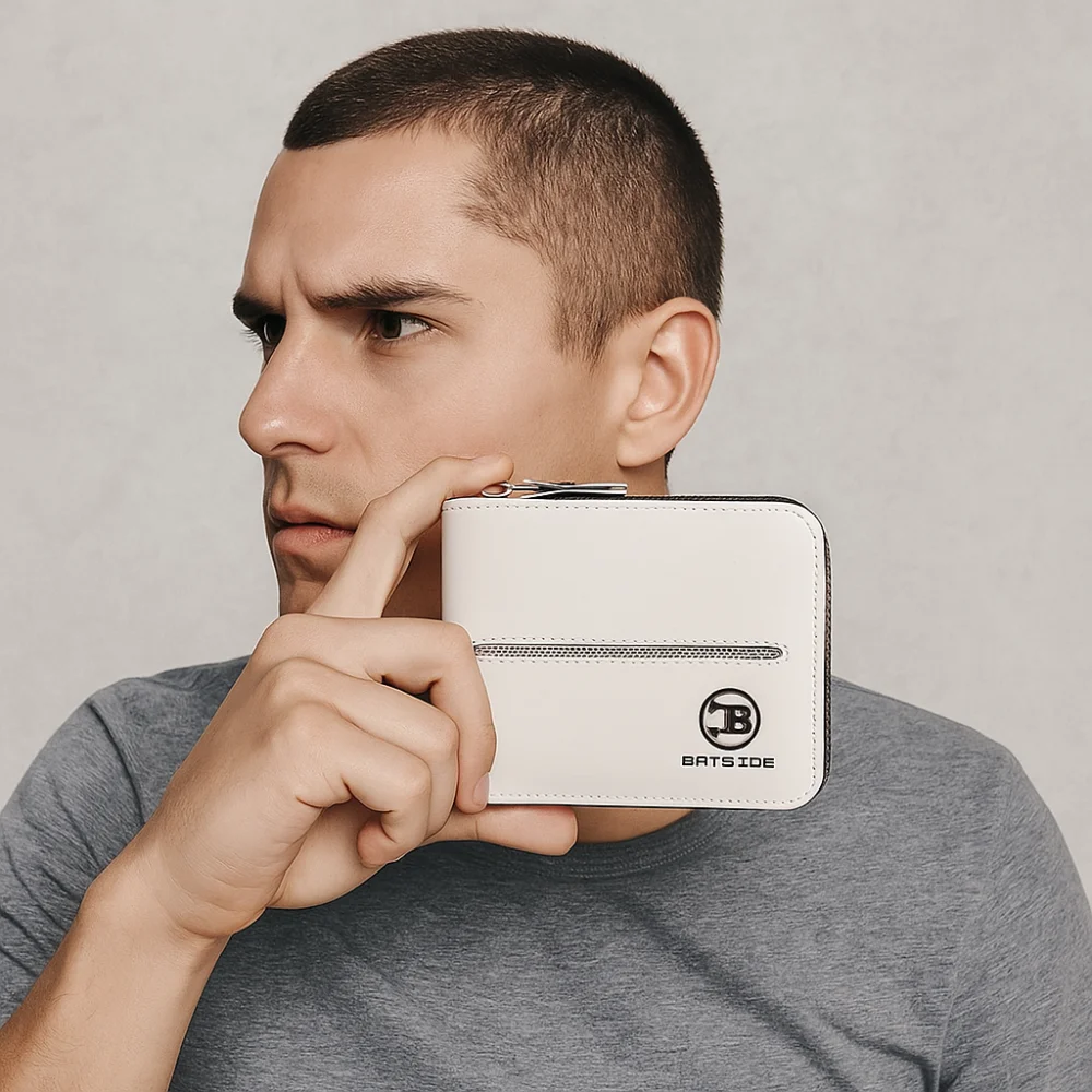 

PU Leather Men's Wallet Multi-functional Fold Business Wallet Zipper Closure Large Capacity Credit Card Holder Wallet Organizer