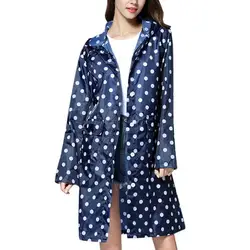 Giacca antipioggia impermeabile lunga Wave da donna Outdoor impermeabile Poncho antivento Outwear felpe impermeabili con cappuccio cappotto antipioggia