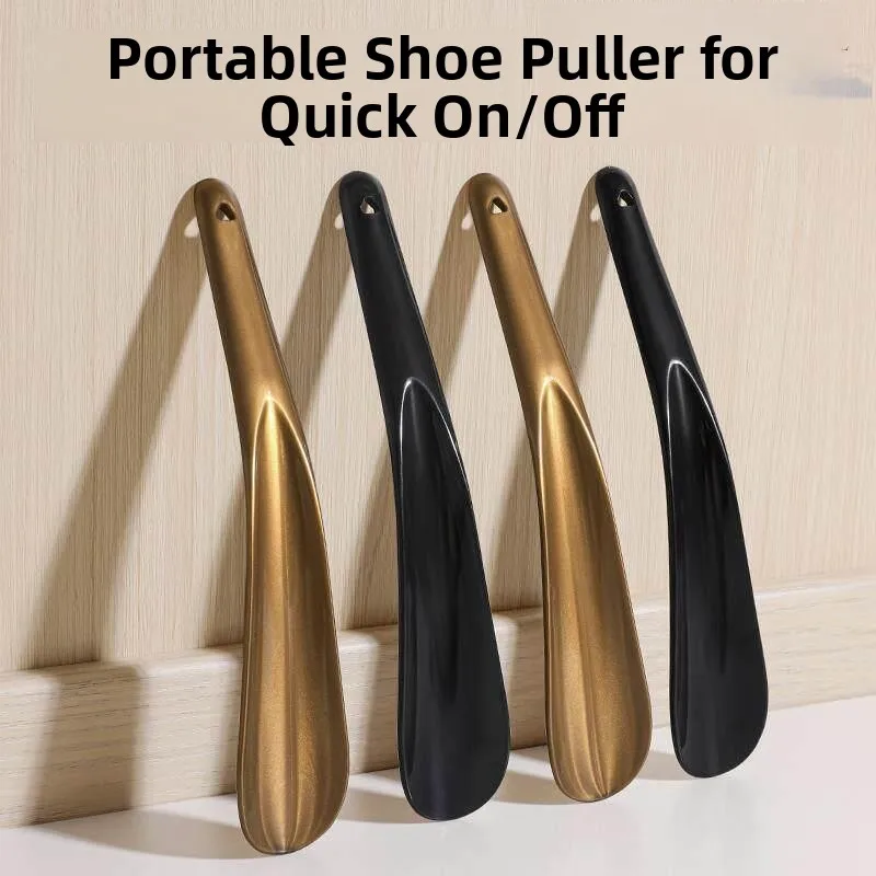 

Long Handle Shoe Horn Plastic Walnut Wooden Handle Female Version Easy Wear Shoe Tilter for Elderly Pregnant Women And Children