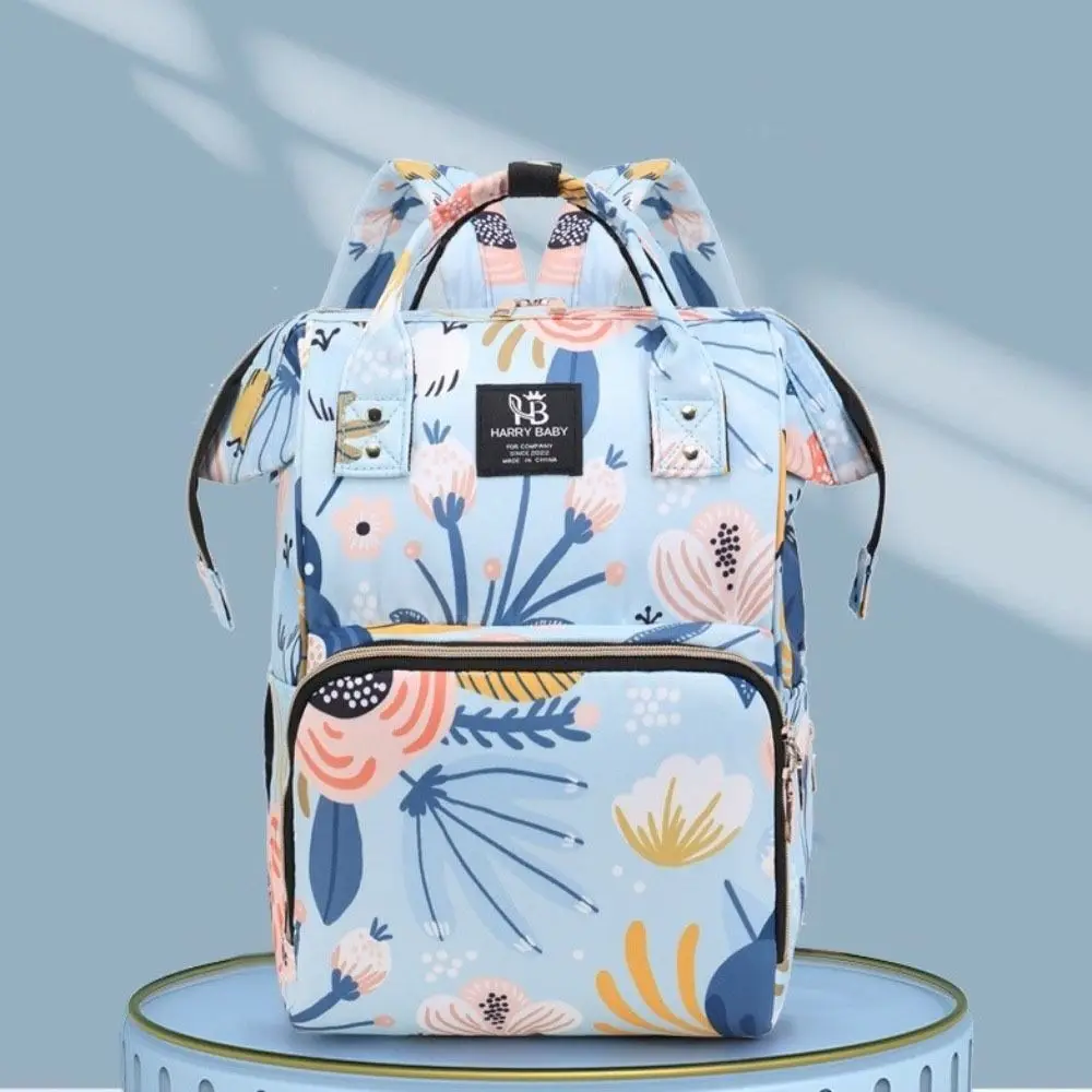 Fashion Print Mummy Bag Multi-function Korean Style Baby Diaper Organizer Large Capacity Baby Care Storage Nappy Backpack Travel