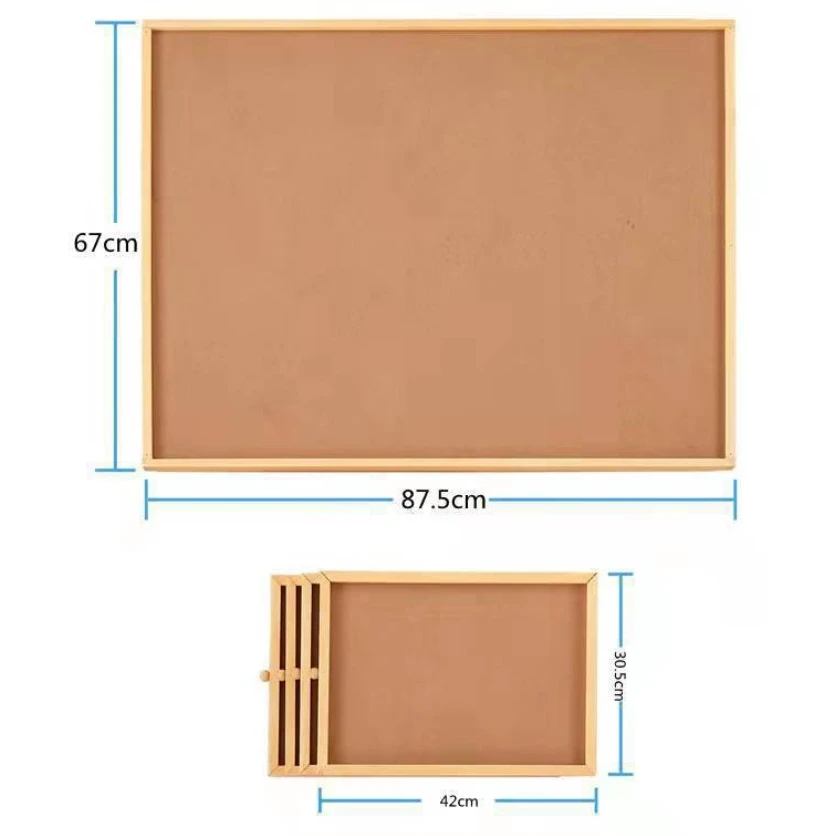 Wooden Puzzle Table Portable Drawer Storage Board Children's Sorting Table Bookcase Solid Wood Modern Minimalist