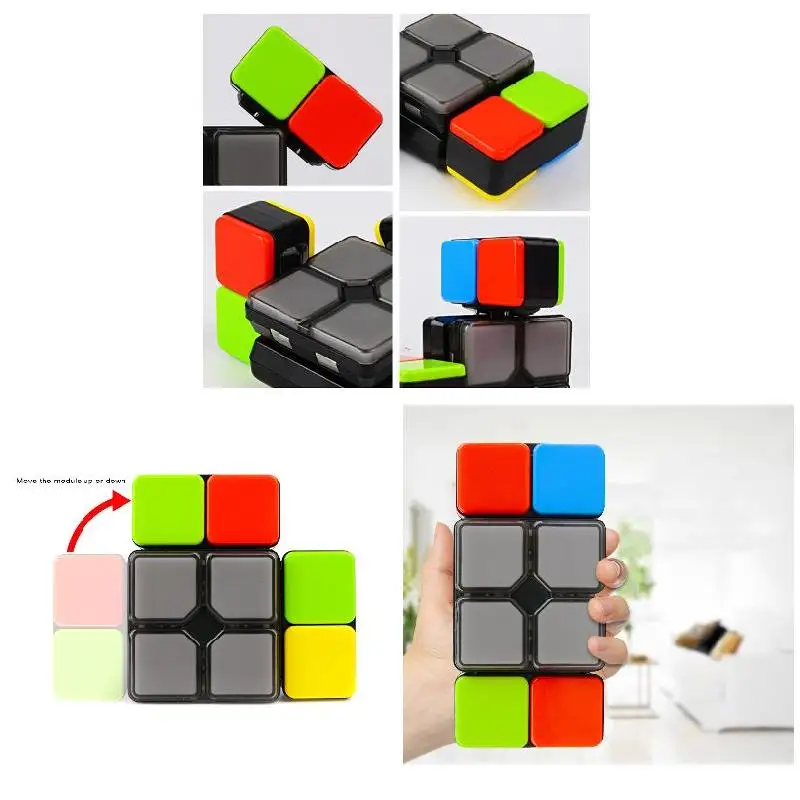 1 Pcs Magic Cubes Puzzle Toy Flip Slide 4 Game Modes Education Music with Light Cubes NSV  Blocks Children\'s Birthday Gift