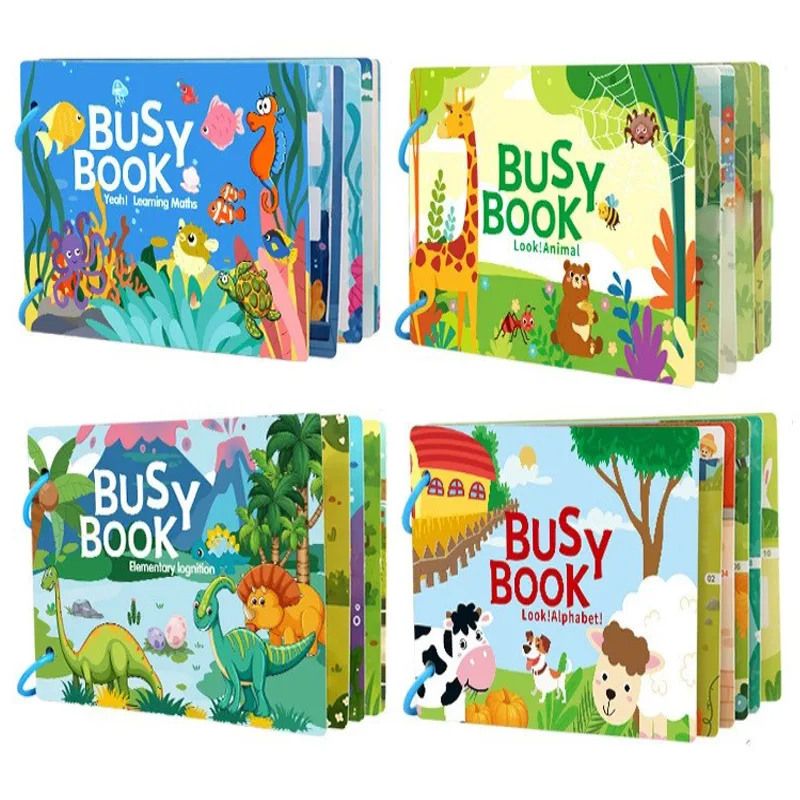 Montessori Busy Book My First Quiet Book Paste Early Learning Education Toy Children Toy Matching Game for Baby 3 4 5 Years
