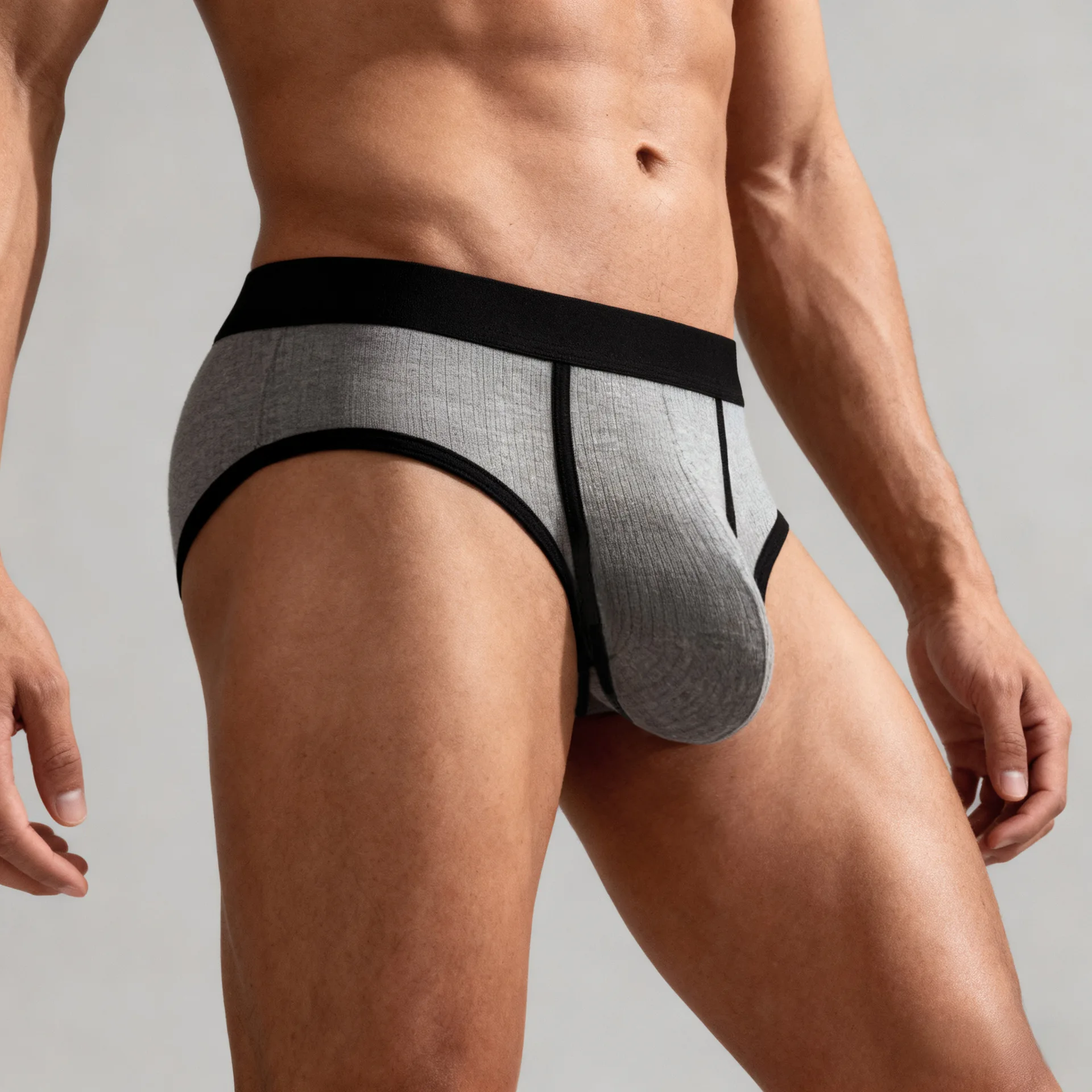 Large-Bag Personalized Design Men's Underwear, Sweat-Absorbing, Thin, Breathable, U-Convex Four-Corner Men's Underwear