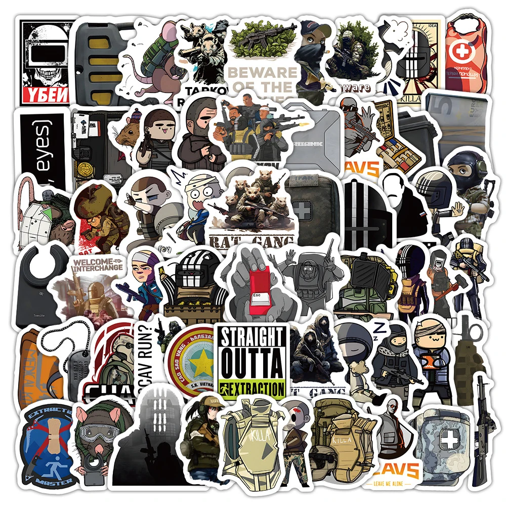 10/30/50/100pcs Escape From Tarkov Game Stickers Cartoon Decals for Kids Toy Laptop Phone Bike Skateboard Cool Graffiti Sticker