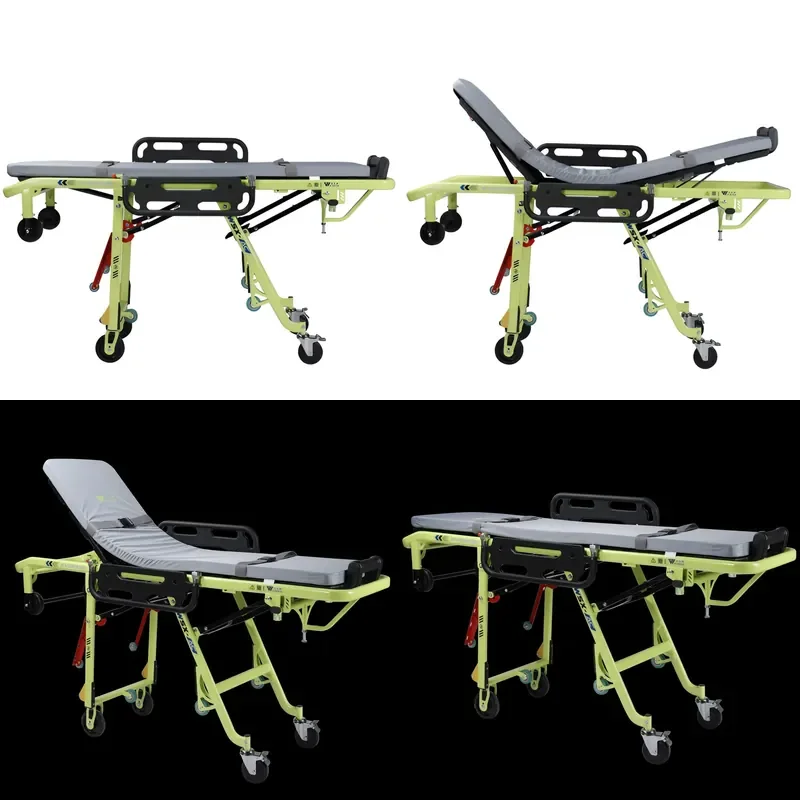 for  manual high-strength steel alloy ambulance stretcher designed to prevent secondary injury to patients