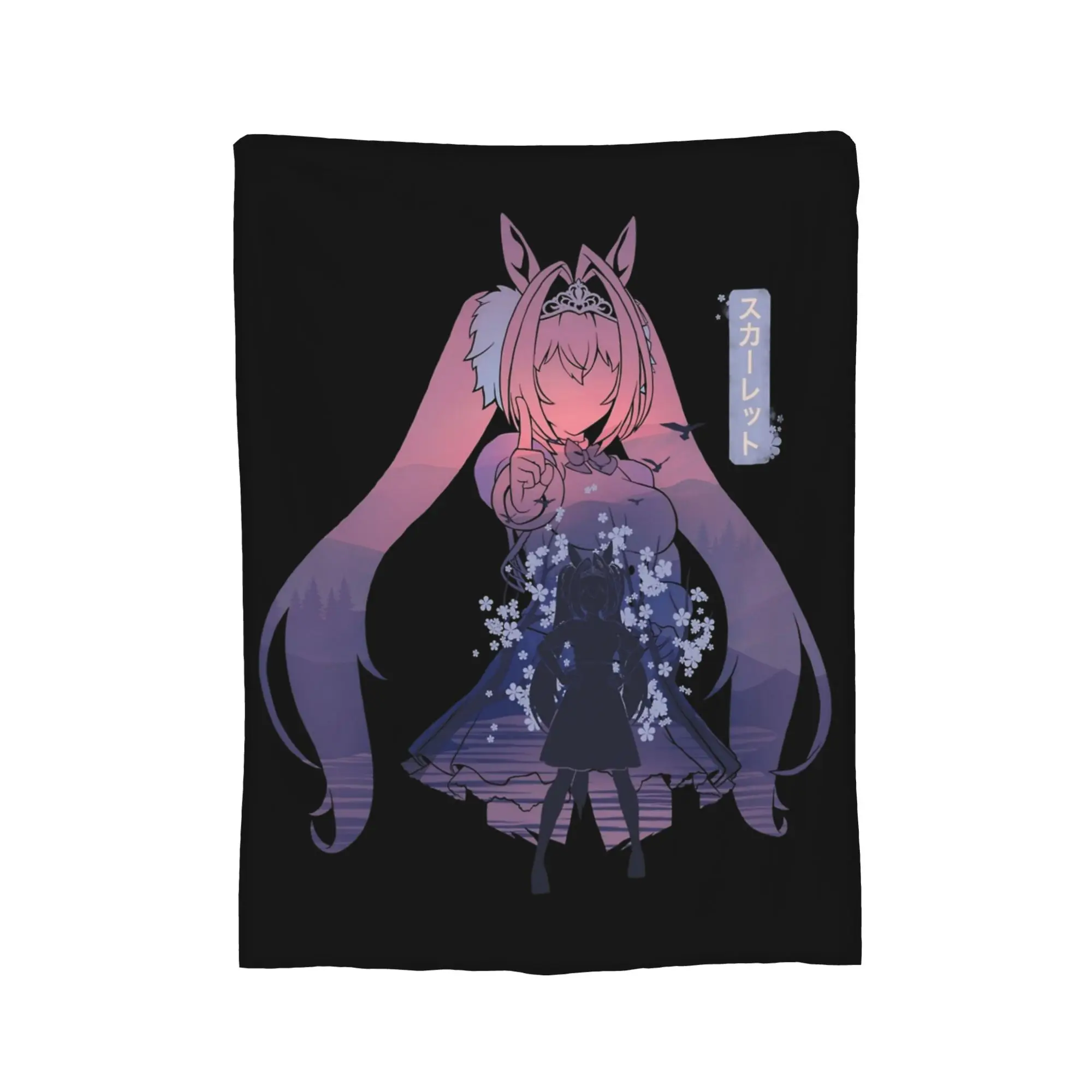 Daiwa Scarlet Uma Musume Anime Blanket Fleece All Season  Breathable Lightweight Throw Blanket for Sofa Car Rug Piece