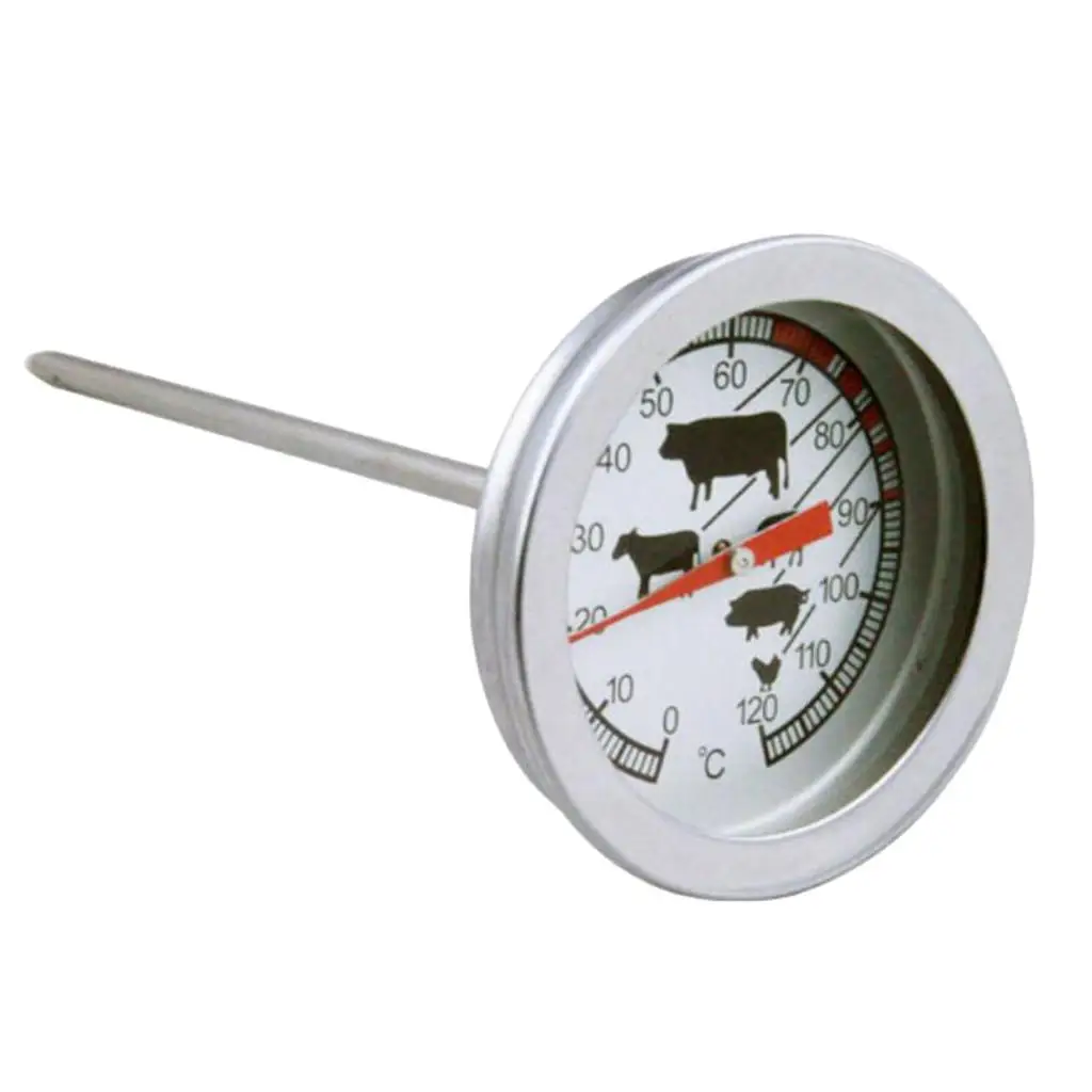 5-inch Stainless Steel Food Thermometer Digital Probe Precision Temperature Meter for Kitchen Cooking Milk
