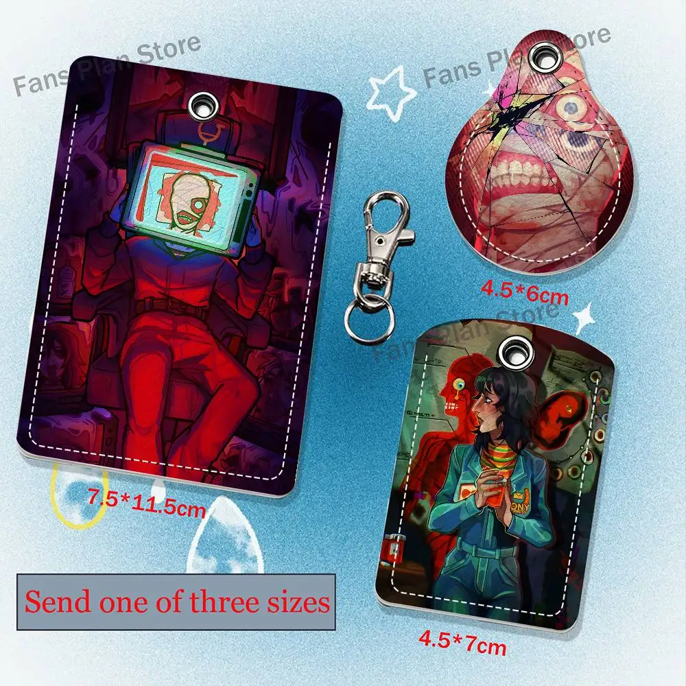 Game M-Mouthwashing Cartoon Movie Singer Game Anime Leather Card Holder Can Store Access Control ID Card Subway Air Tag Case