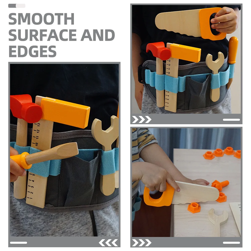 1セットの木製リアルな修理ツールセット、子供の早期学習、ごっこ遊び、実用的な幼児ギフト、認知発達用