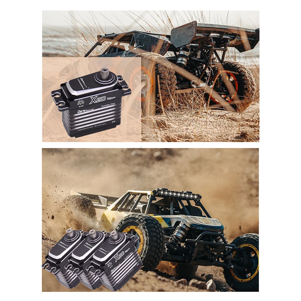 80kgデジタルRCサーボ PWMブラシレスモーター 防水IPX8 高トルク 25Tメタルギア 磁気エンコーディングサーボ ロボットRCカー用