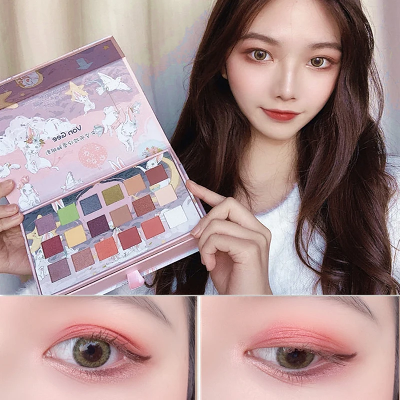 18 Color Eye Shadow Matte Shimmer Pearly Nude EyeShadow Palette Pumpkin Earth Color Eye Shadow Makeup Free Shipping