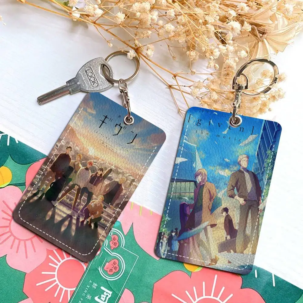 GIVEN BL Anime Cute Cartoon Inteated Elevator Card Acc Control Card Keychain Protective Cover Gift Keychain