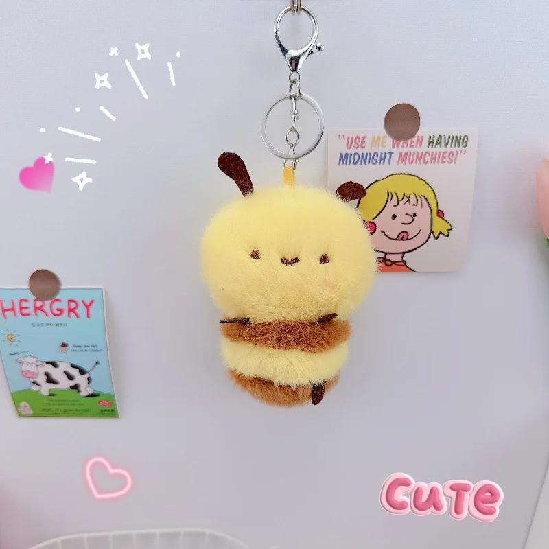 Schattige bijenpop hanger knuffels dier sleutelhanger auto tas hangende decoratie creatieve rugzak sleutelhanger accessoires kinderspeelgoed