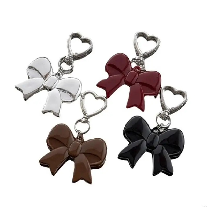 

Sweet Bows Keychains Bowknot Keyrings Backpack Hanging Ornaments Heart Keychain Car Key Rings for Bag Decoration 547A