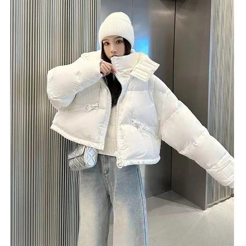 

Outcoat Women Winter Loose Korean-style Hooded Design Bread Jacket Short Outer Layer Petite High-end Down Cotton-padded Jacket