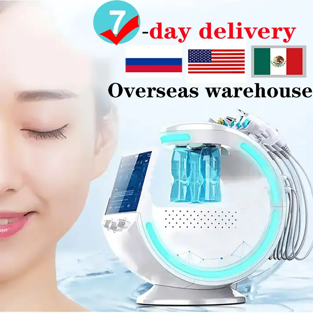 Máquina de análisis Facial inteligente Ice Blue 7 en 1, rejuvenecimiento ultrasónico, microdermoabrasión, agua