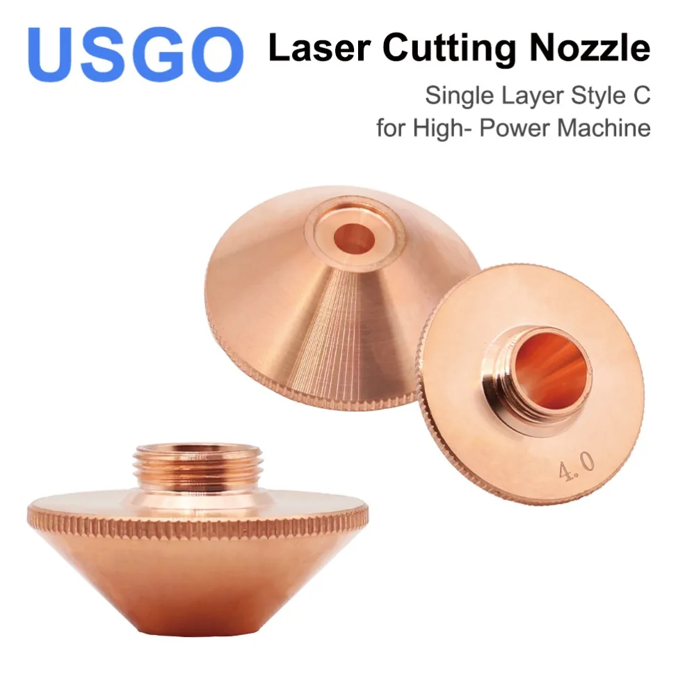 

Penta Fiber Laser Cutting Nozzles Single Layer C Style for High-Power Machine D28 M11 H15mm Caliber 3.5-6.0mm