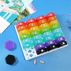 Monthly Pill Organizer One Month Pill Box 31 Days Pill Case To Hold Vitamin And Travel Medicine Organizer